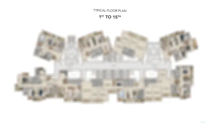 Mahavir Spring 2 BHK typical floor plan apartment layout Pokhran Road 2 Thane West