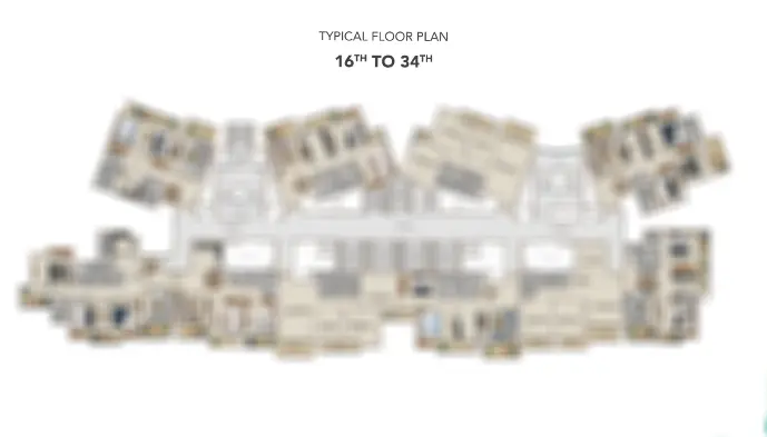 Mahavir Spring 3 BHK typical floor plan apartment layout Pokhran Road 2 Thane West